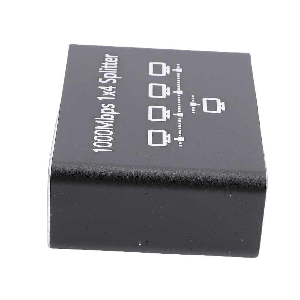 1 to 4 Gigabit Ethernet Splitter 1000Mbps High Speed Network Splitter for Computer Router Display