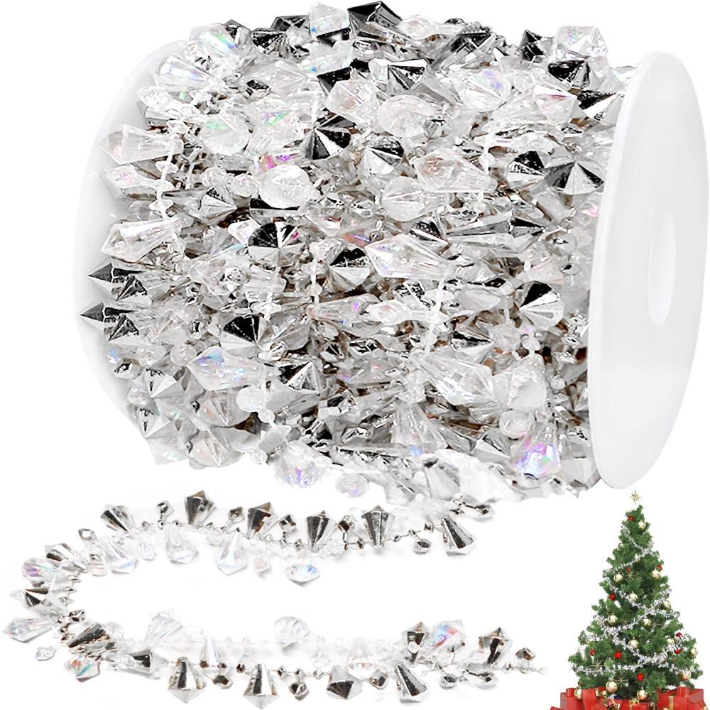 Acrylic Crystal Bead Garland Iridescent Christmas Decorations New Crystal Bead String