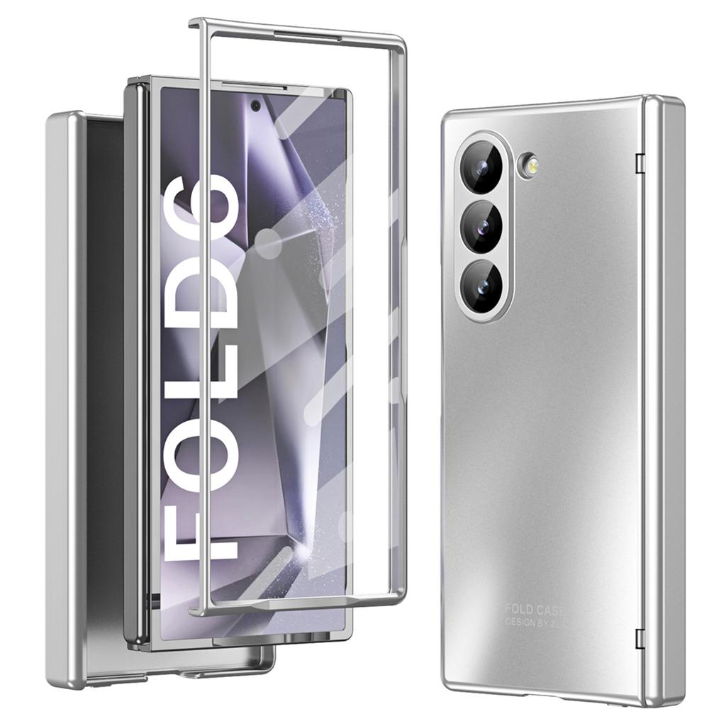 For Samsung Galaxy Z Fold6 5G Phone Case Hard PC Shockproof Cover with Front Screen Film