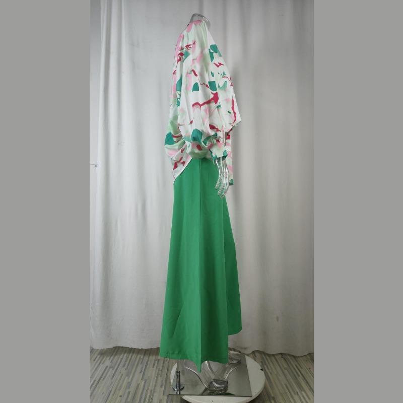 Summer Women's Printed Shirt Style, Loose and Breathable, Stylish Trousers, Fashionable and Casual Set