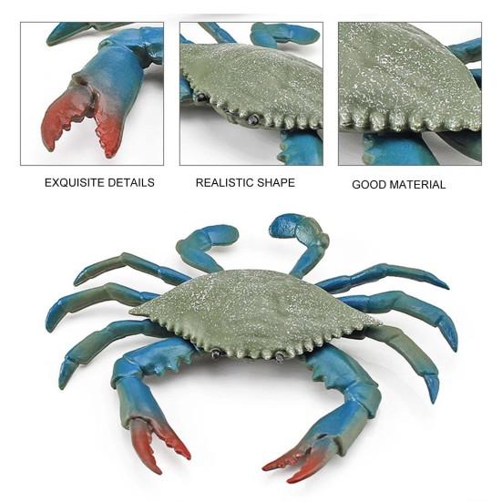 Simulation Animal Model Vivid Intelligence Development Solid Aquarium Miniature Crab Cognition Education Toy for Home