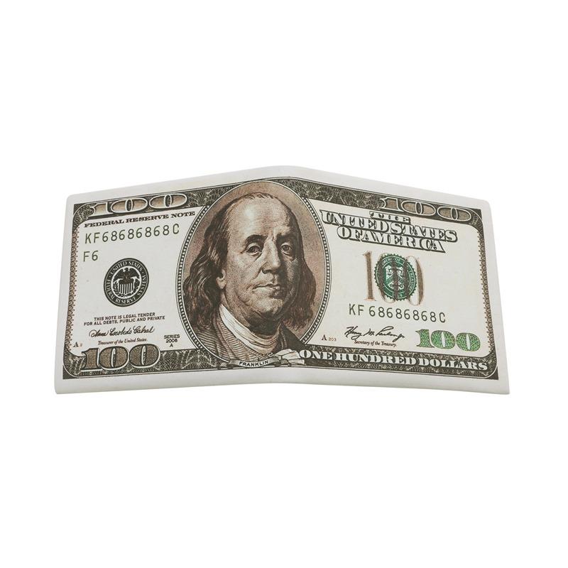 

Practical USD Dollar Wallet For Boys Men, PU Leather Money Clip, Novelty Gift, Teens Student Purse, Male Female Coin Pouch