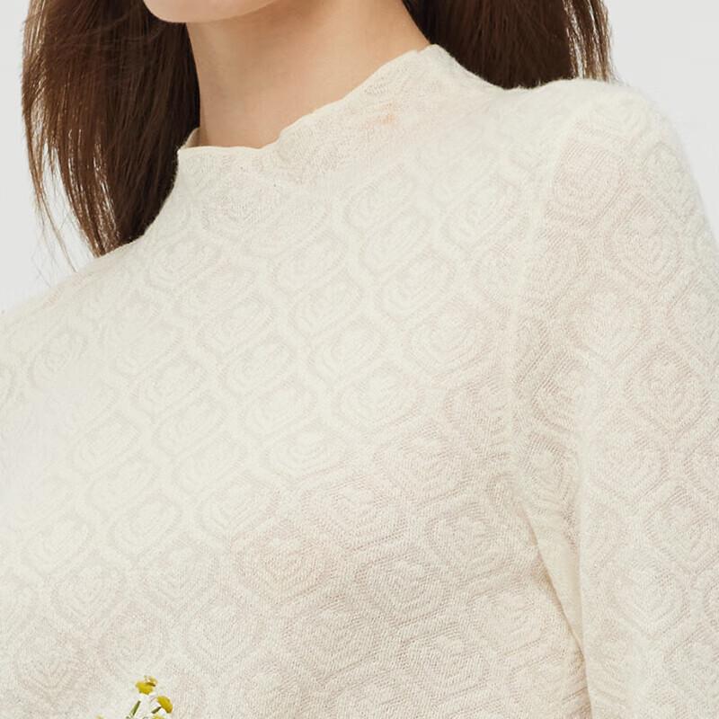 GOELIA Women's Jacquard Mock Neck Sweater