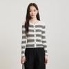 Ge Jin Women's Striped Long Sleeve Knit Sweater