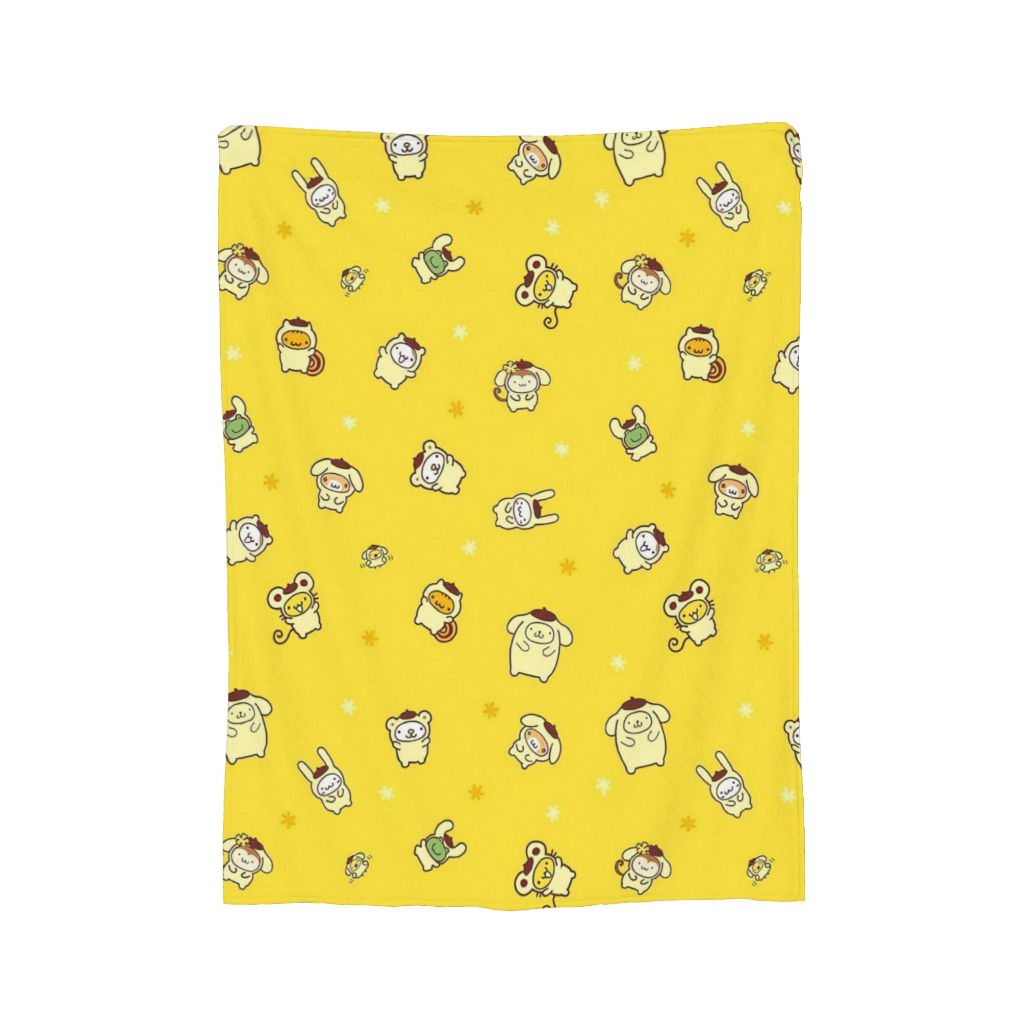 Pom Pom Purin Pudding Fleece Throw Blanket  Blankets for Bedding Travel Lightweight Bed Rug, 30x40in