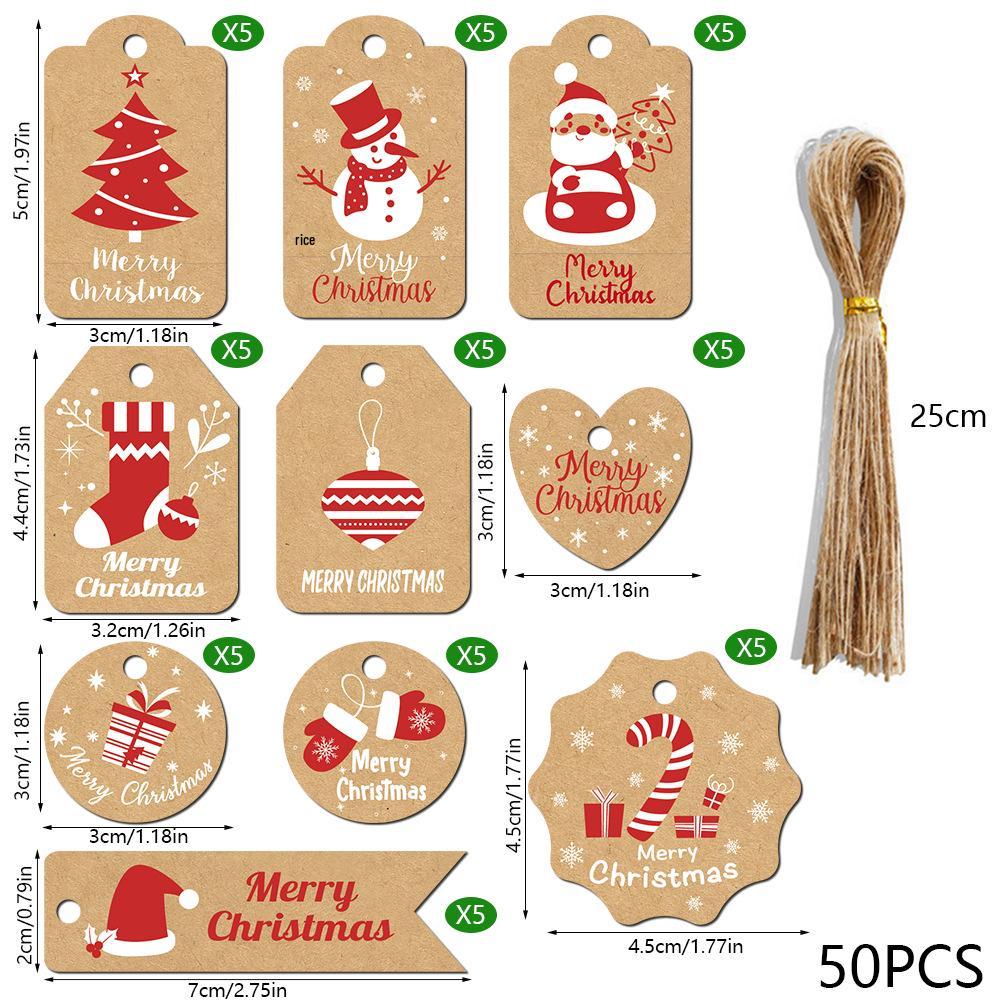 Christmas Tree Hanging Tag & Gift Message Card