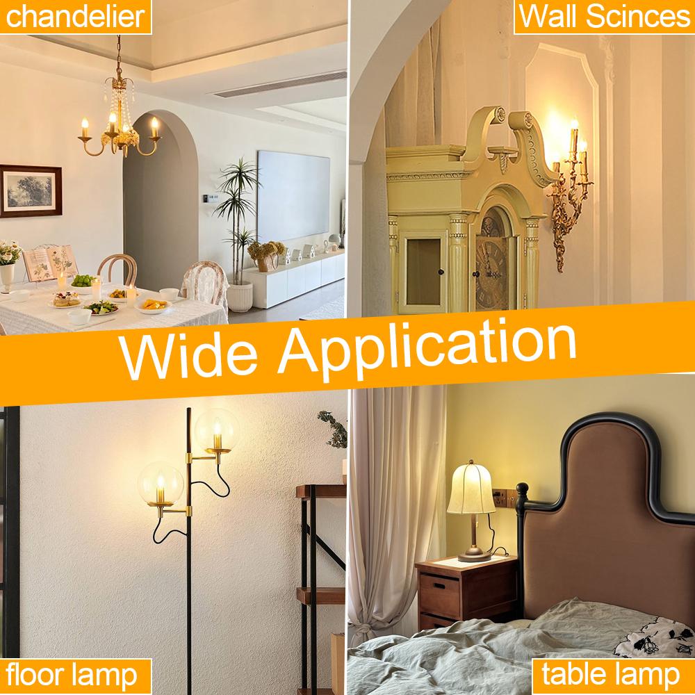 Candle C35 E14 4W 6W 220V Led Light Bulbs Warm White Dimmable Replaable Pendant Chandelier Indoor filament lamp Decor Home
