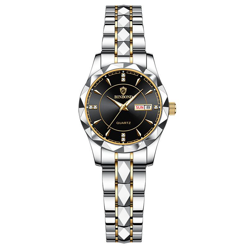 Watch Stainless steel business double calendar waterproof men's watch local tyrant gold watch