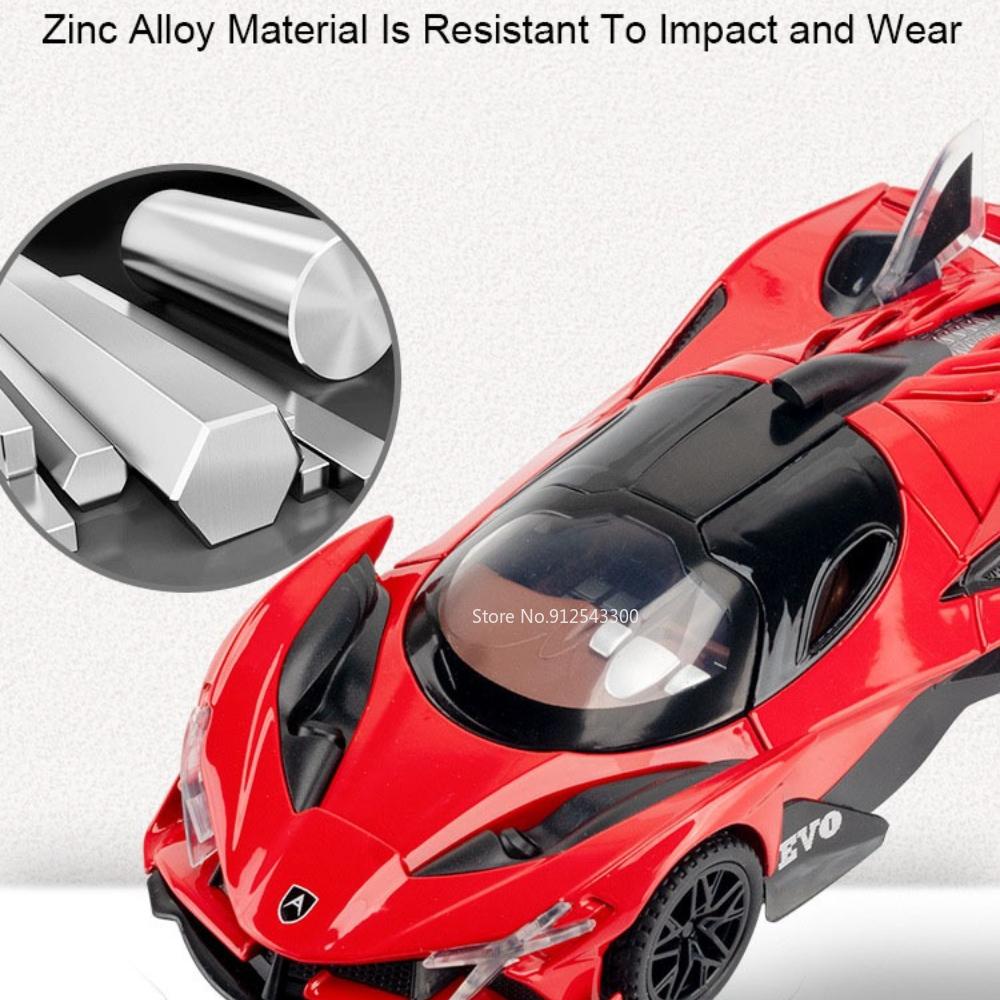 1:32 Scale Apollo EVO Toy Car Model Alloy Diecasts Sound Light Doors Opened Vehicle Models for Children's Interactive Toys