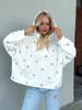 Women's Plus Size Vintage American Shirt - Loose Slimming Sweet Korean Style Blouse, Casual Elegant Top