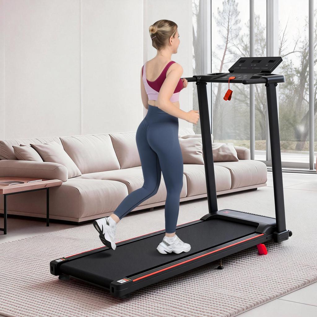 Treadmill with 8% Incline, Portable Home Treadmill, Foldable Treadmill (1–12 Km/H, 120 Kg Capacity, 3.0 Hp)
