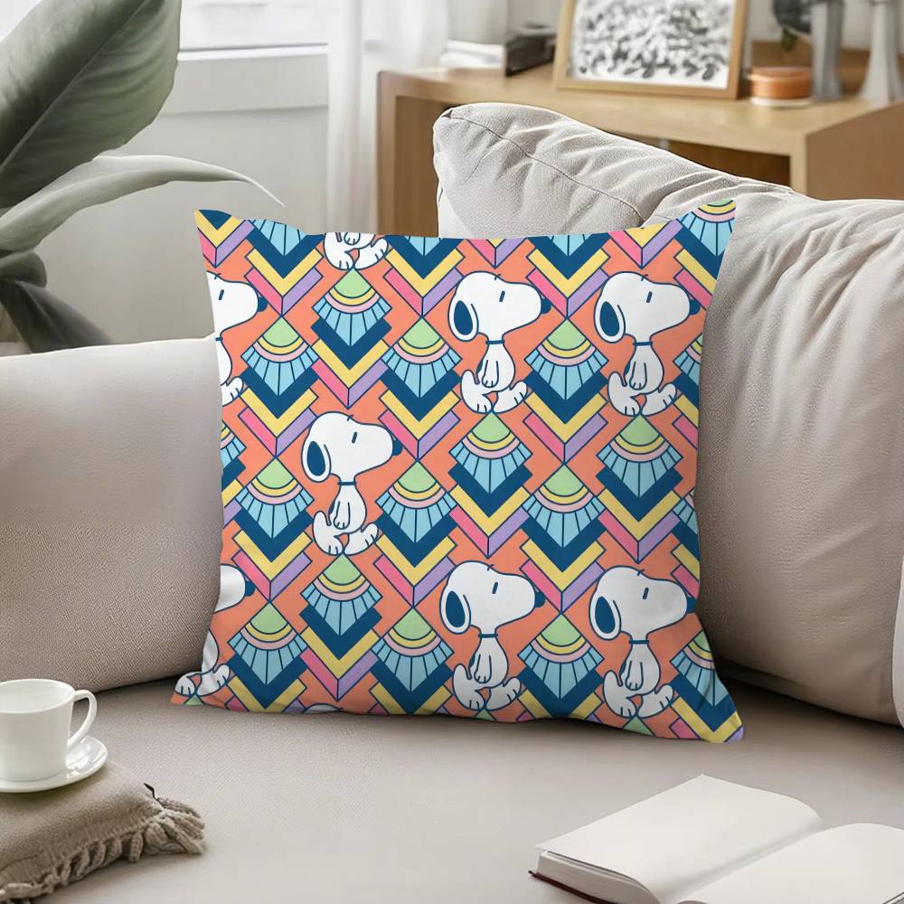 Cartoon Dog-S_SnoopyS Pillow Case Pattern Printed Pillowcase For Living Room Sofa Cushion Cover & Bedroom Decor