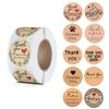 2Rolls Kraft Paper Thank You Sticker 1 Inch Seal Label Stickers Scrapbooking Sticker Maker
