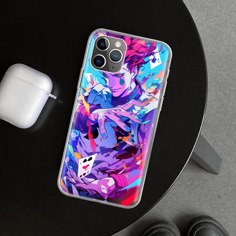 Huner X-Hunters Hisoka Phone Case Cover for iPhone 11 12 13 Mini 14 15 Plus 16 Pro Max 17 Air 7 8 + SE Art Customized Fundas 11