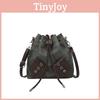 Splicing Fashion Design Drawstring Women Casual Shoulder Bag For Daily Use