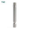 50mm Torx Screwdriver Bit With Magnetic 1/4 Inch Hex Electric Screwdriver Bit Alloy Steel Screw Driver Handle Power Tools T5-T40