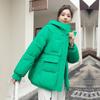 Autunno Inverno Addensare Caldo Parka Donna Casual Tasca grande Tinta unita Cappotto allentato con cappuccio Giacche imbottite in cotone Capispalla