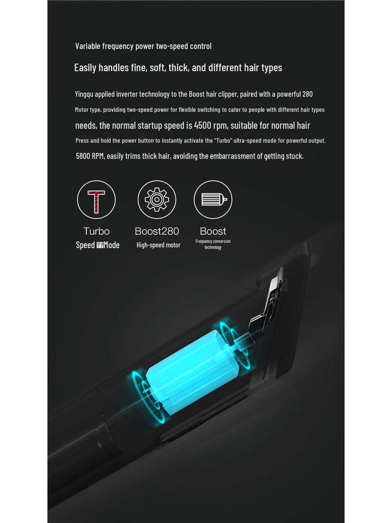 Yingqu Rechargeable Electric Hair Clipper for Adults and Babies - Professional Home Trimmer and Shaver
