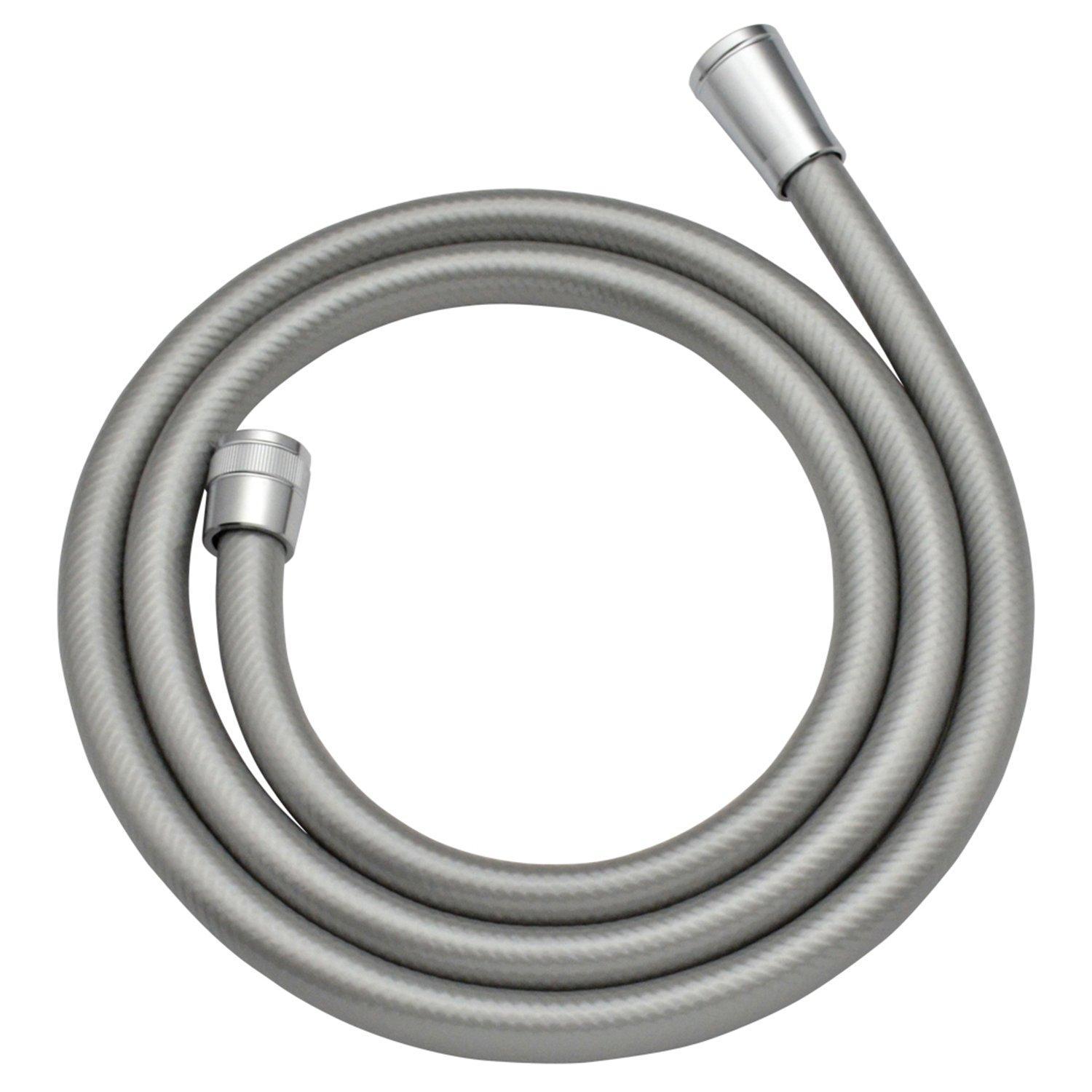 

Gaona Korekamo Shower Hose Replacement, 0.6m (with adapters, compatible with most brands, silver) GA-FK060