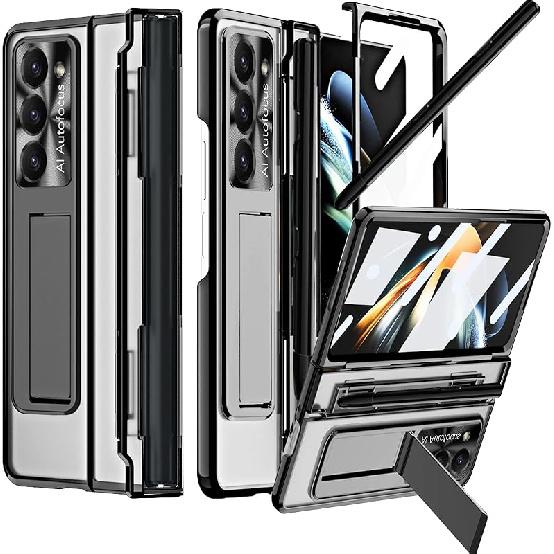 NINKI Compatible Samsung Galaxy Z Fold 5 Case with S Pen Holder & S Pen,Screen Protector Hinge Case for Samsung Z Fold 5 Case with Kickstand,Samsung