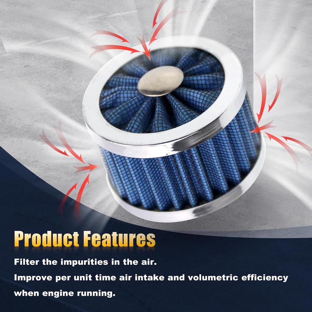 RYANSTAR RACING 2PCS 23MM High Flow Vent Valve Cover Breather Filter Universal Car Air Filter Cold Air Intake Filter Small Air Filter Breather