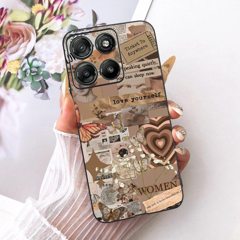 Per Moto G57 Power 5G Custodia Cover Moda Farfalla Gatto Carino Fresco Dipinto Morbido Funda Per Motorola Moto G57 Power 5G Cover del Telefono