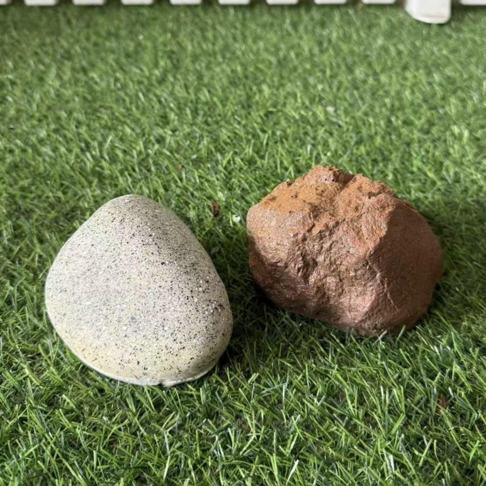 Realistic Disguised Rock Key Storage Box Resin Fake Rock Statue Decoration  Patio