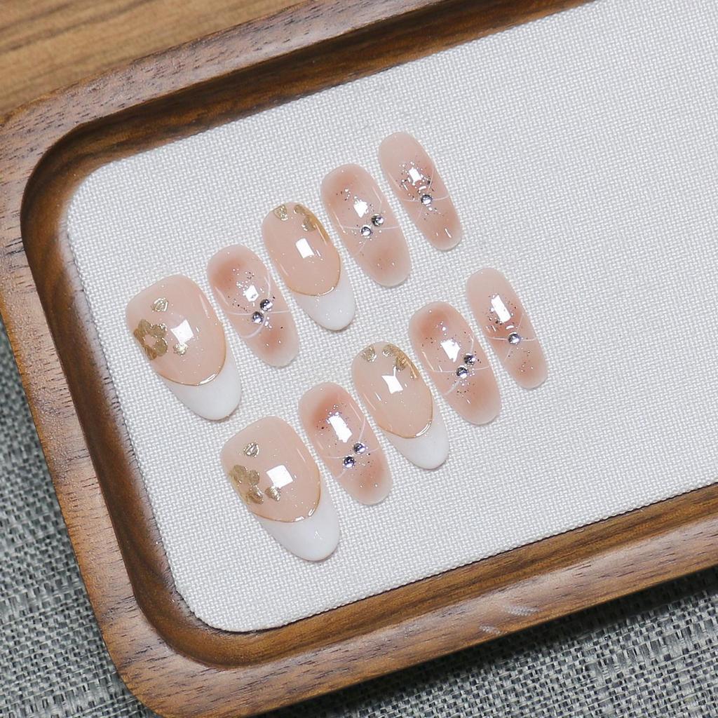 Pink Dream Tulip Cat Eye Detachable Nails for All Seasons