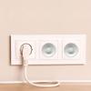 Pack of 10pcs European Safe Child Outlet Protector Shock Prevention Wall Socket Cover for Toddler Safety Home White