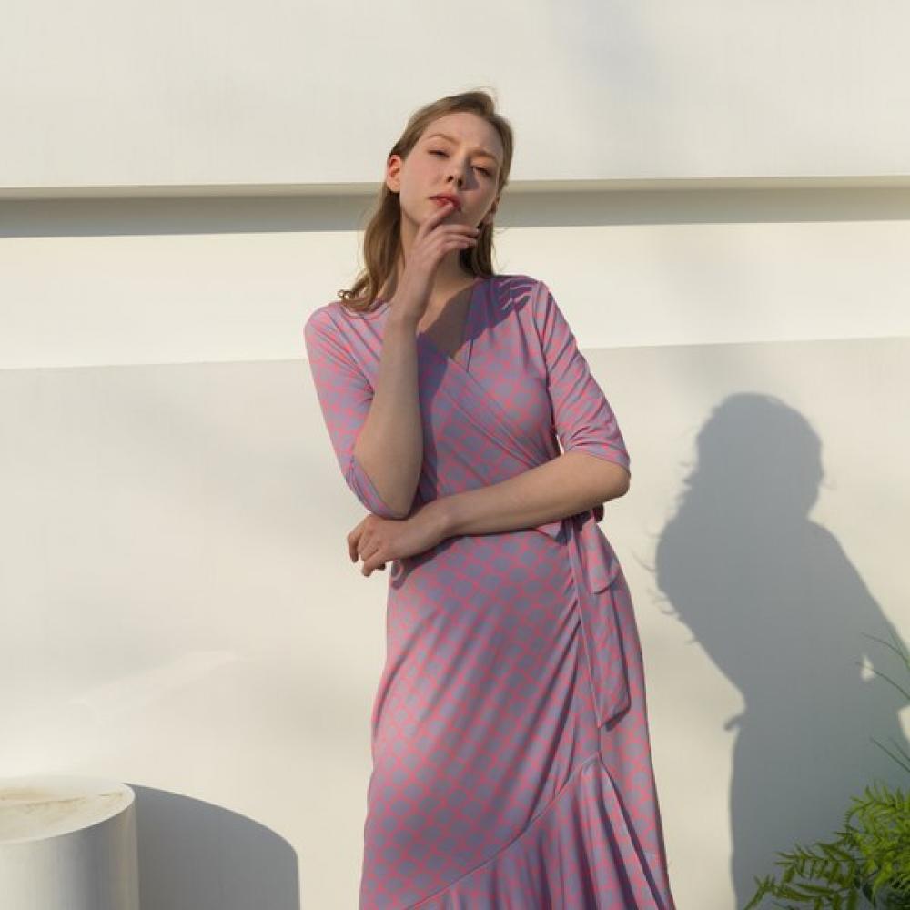 Creora Lip Balm Vivienne Frill Wrap Dress Ldm42hp01
