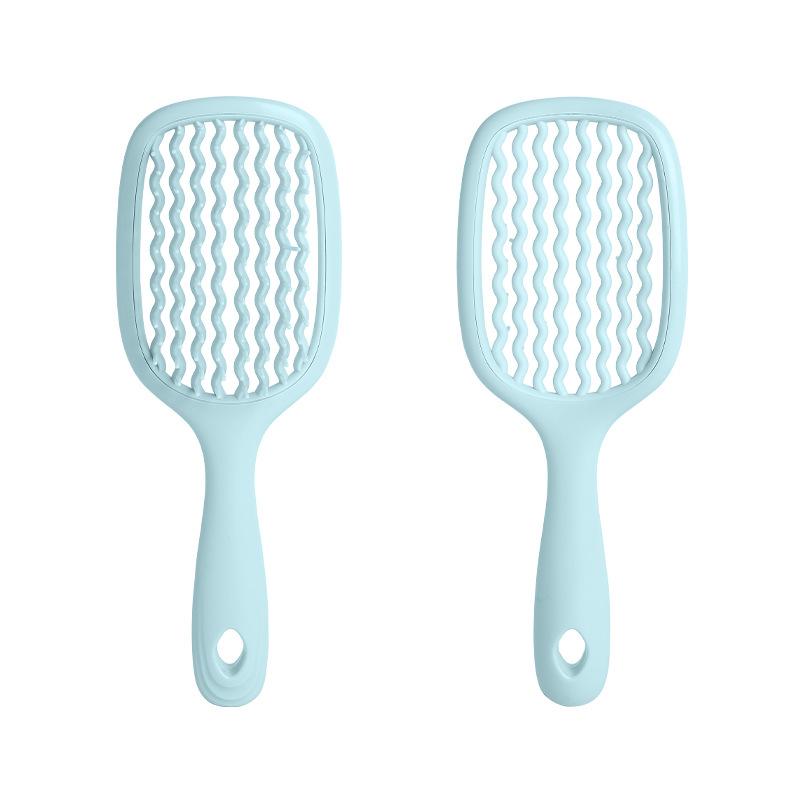 

Square Hollow Wide Tooth Comb Fluff Scalp Massage Ventilated Detangling Wet Hair Brush Elastic Comb Suitable for Wet Dry Hair