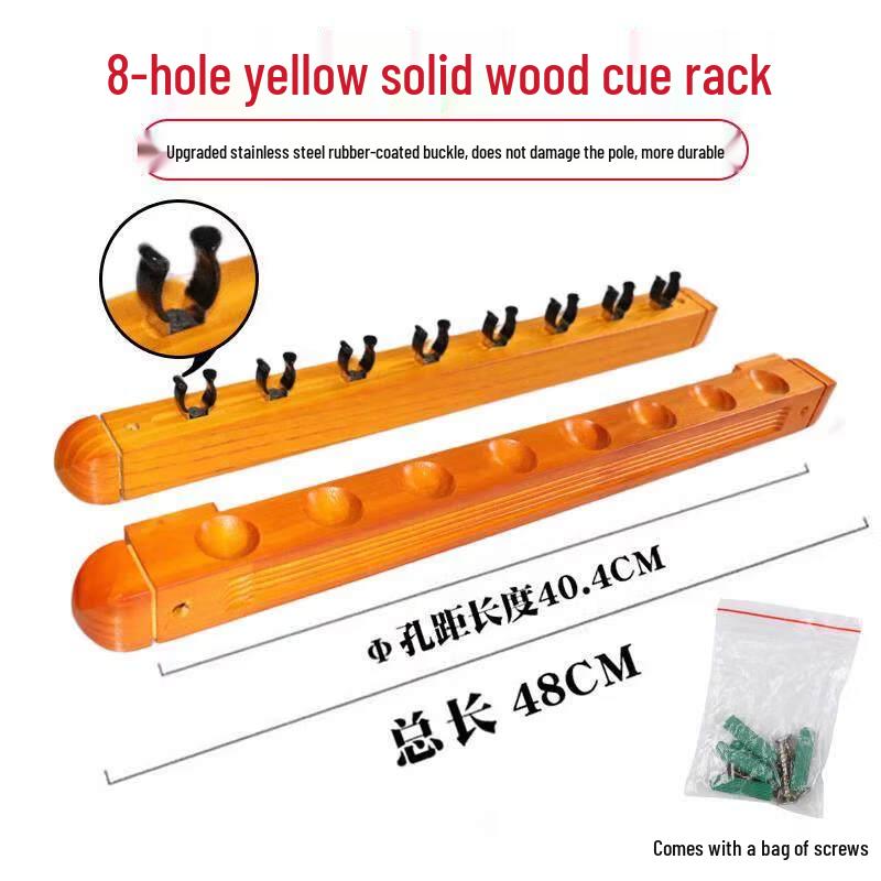 

Jundingying Solid Wood Wall-Mounted 8-Cue Rack