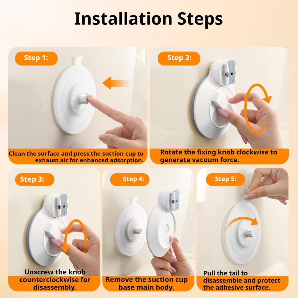 Oatsbasf Glass Mirror Suction Cup Tablet & Phone Holder Wall Mount Tablet Stand Anlge Adjustable Hands Free Telescopic Mount