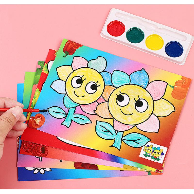 DIY Watercolor Painting Set Portable All-in-One Art Kit for Kids Home Craft School Party Creative Activities