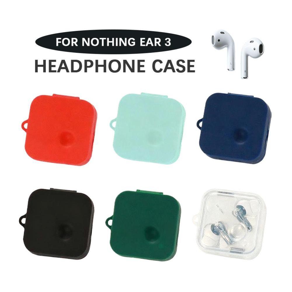 with Keyring Earphone Case Silicone Headphone Protective Case Charging Box Shell for Nothing Ear 3