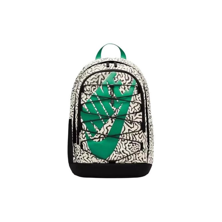 Nike Hayward Sports Casual Large Capacity Zipper Fabric Backpack Unisex Backpacks Black White FN2230113 Black & White