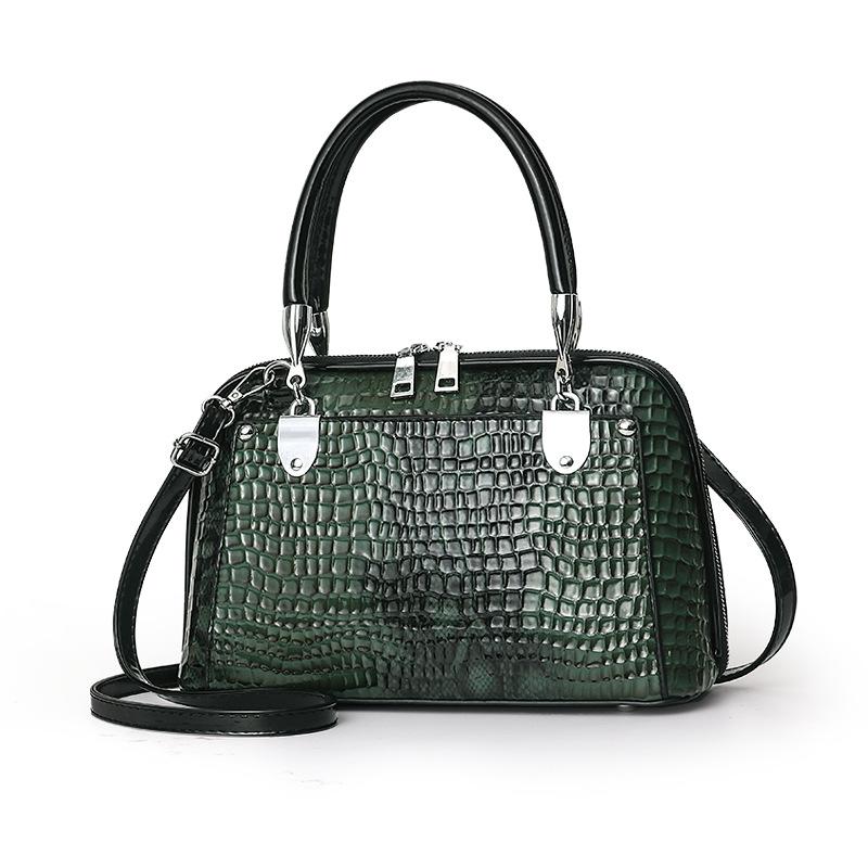 Handbag bag snake pattern shoulder bag messenger bag women's bag high quality leather shell bag bags