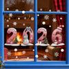 2026 Christmas Window Clings Snowflake Ice DIY Double-Sided Stickers Cute Snowmen Trees Electrostatic Adhesion Home Office Decor