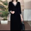 2026 New Style Spring and Autumn Waist-Cinching Wide-Leg Dress for Middle-aged and Elderly Women