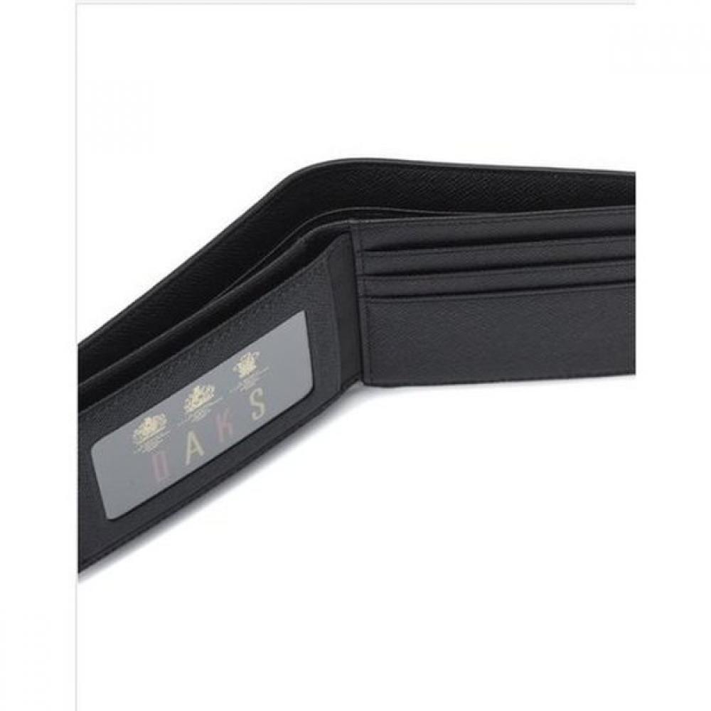 Daks Black Check Leather Wallet Dbwa1f093bk