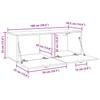 Wall Mounted Cabinet Black Oak Effect 100 x 36.5 x 35 cm
