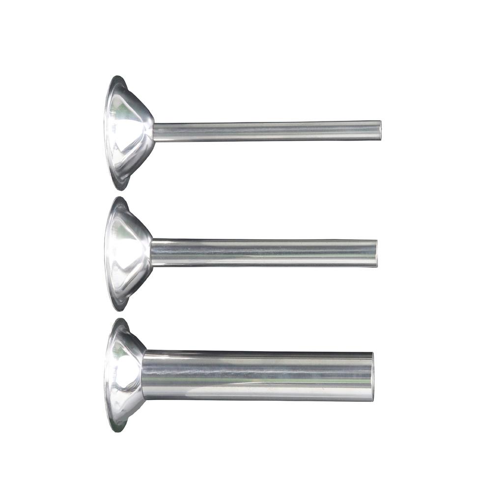 3pcs Practical Sausage Filling Tubes Set Accessory Stainless Steel Meat Stuffer Funnels for Home and Kitchen Use