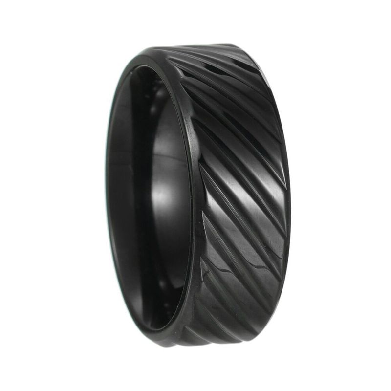 Cross-Border Foreign Trade European and American New Titanium Steel Men's Ring Twill Fashion Simple Stainless Steel Finger Ring Jewelry