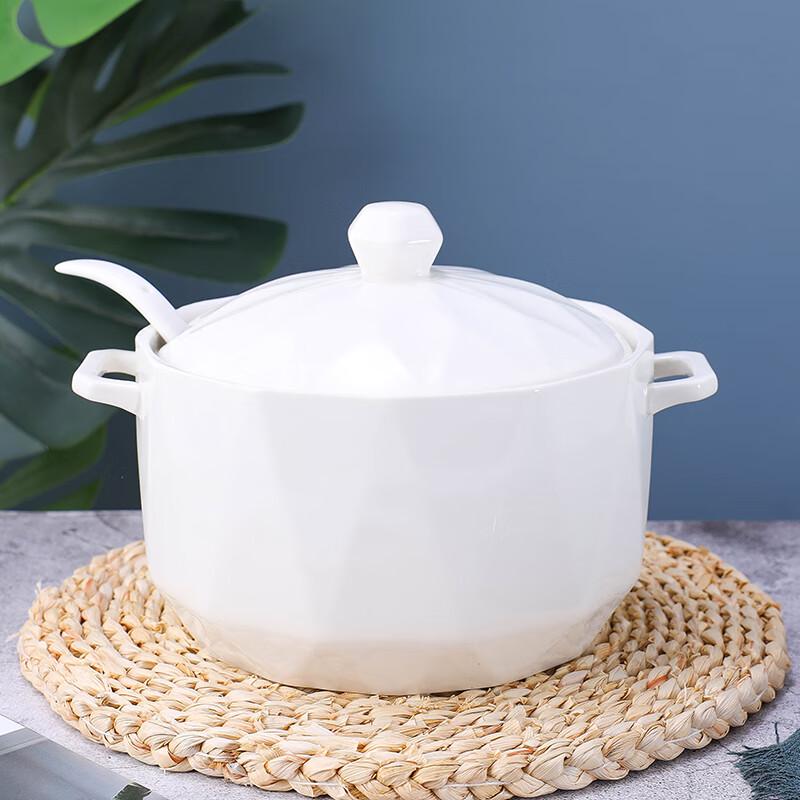 Ceramic Lard Storage Jar with Spoon