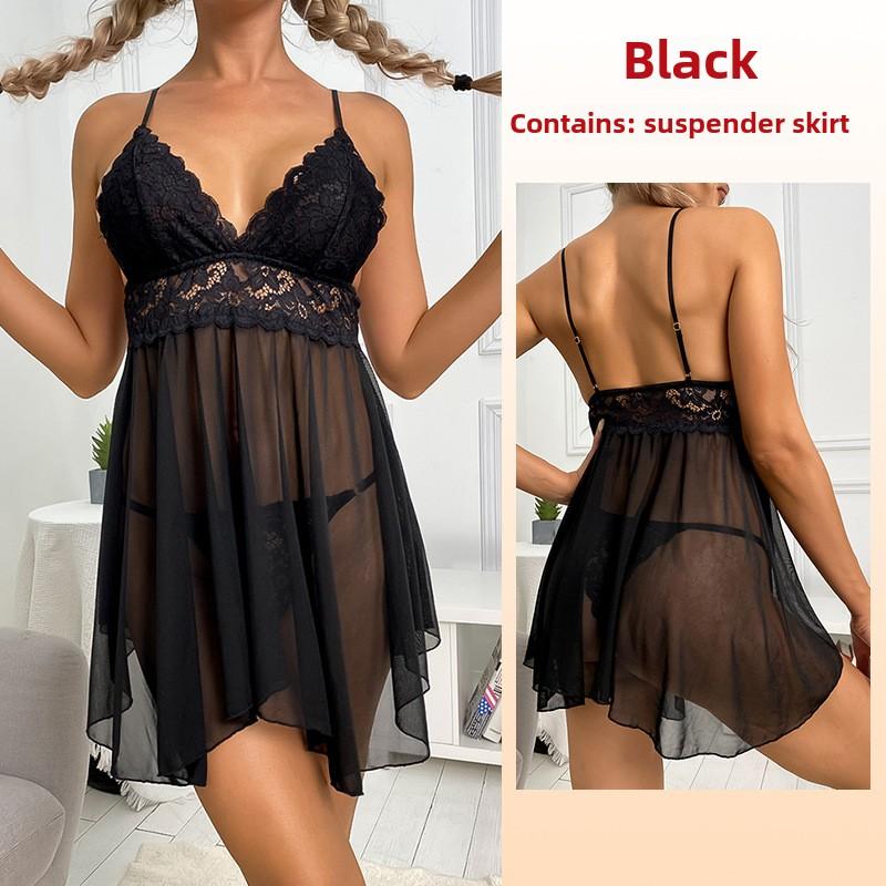 Sex Lingerie Sexy Krajková Síťovaná Noční košilka Postel Vášeň Pyžamo