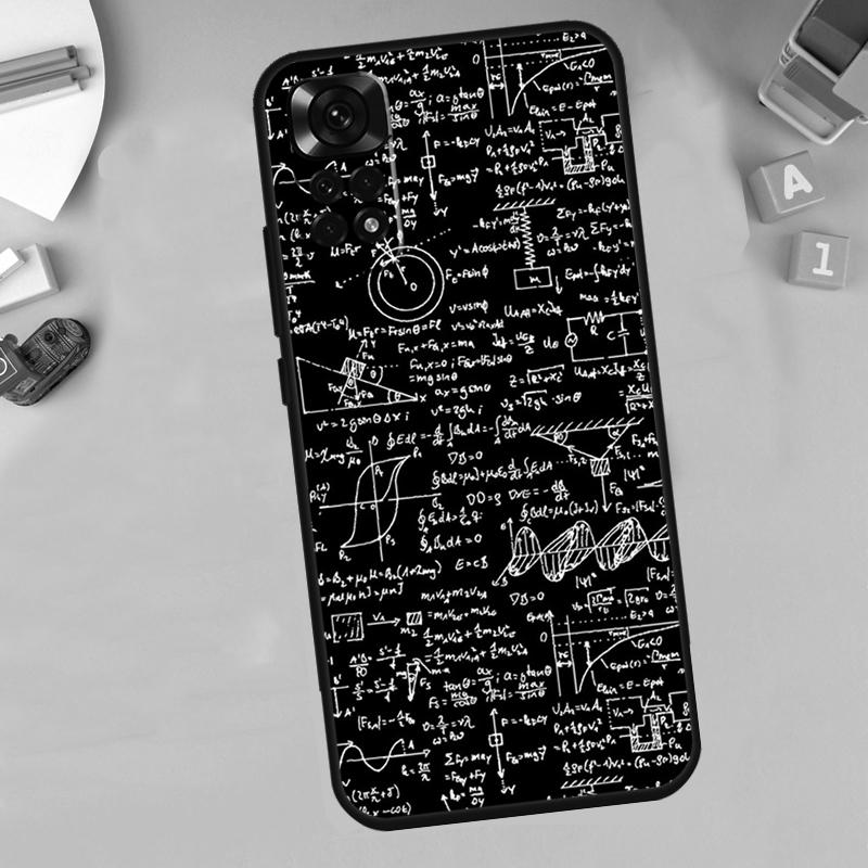 Physics Science Maths Formula Case For Xiaomi Redmi Note 11 8 9 10 Pro 12 Turbo 8T 9S 10S 11S 12S Redmi 12C 10C 9C Cover