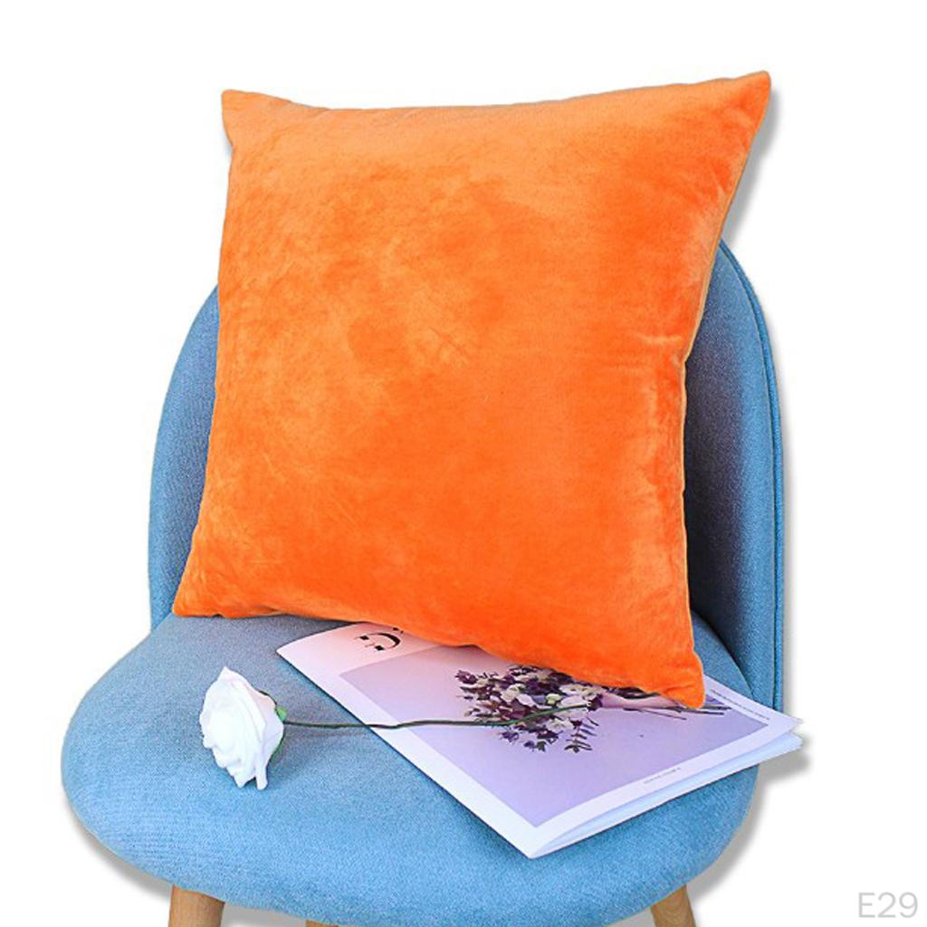 Case Velvet Sofa Cushion Cover Solid Car Pillowcase Beddings Sham and