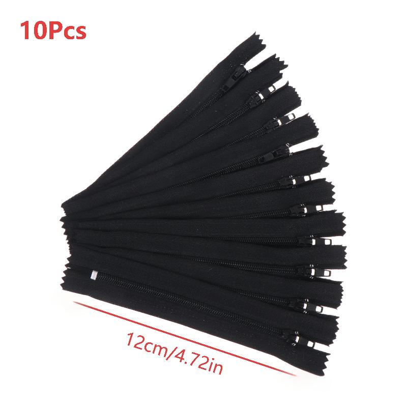 10Pcs Nylon Zippers Rust-proof Slider for Pants Garment Sewing DIY Clothing Repair Household Tailoring Craft Projects