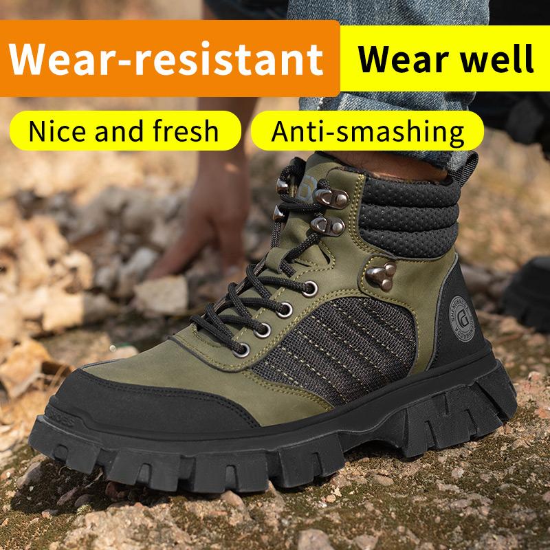 Men Safety Shoes Steel Toe Work Shoes Puncture Proof Work Sneaker Male Protective Footwear Work Man Boots Safety Boot