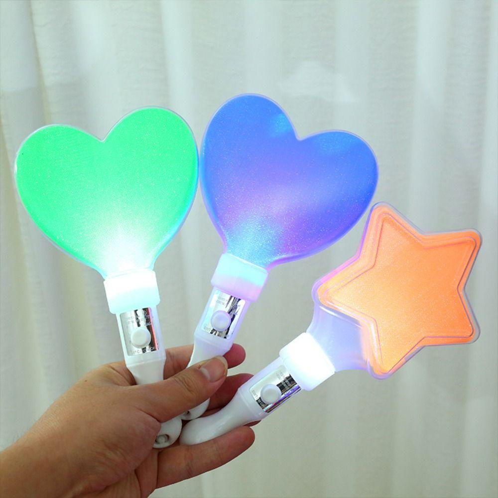 Star Heart LED Glow Stick Mini Concert Light Stick LED Glow Luminous Stick  Music Festival